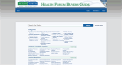 Desktop Screenshot of healthforumbuyersguide.com