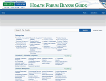 Tablet Screenshot of healthforumbuyersguide.com